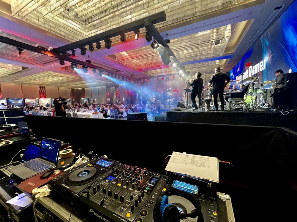 Conference stage with sound, lighting and LED screen